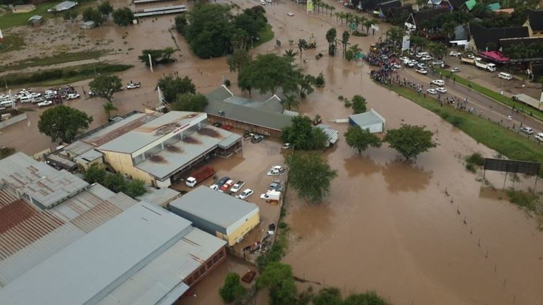 Town flooded